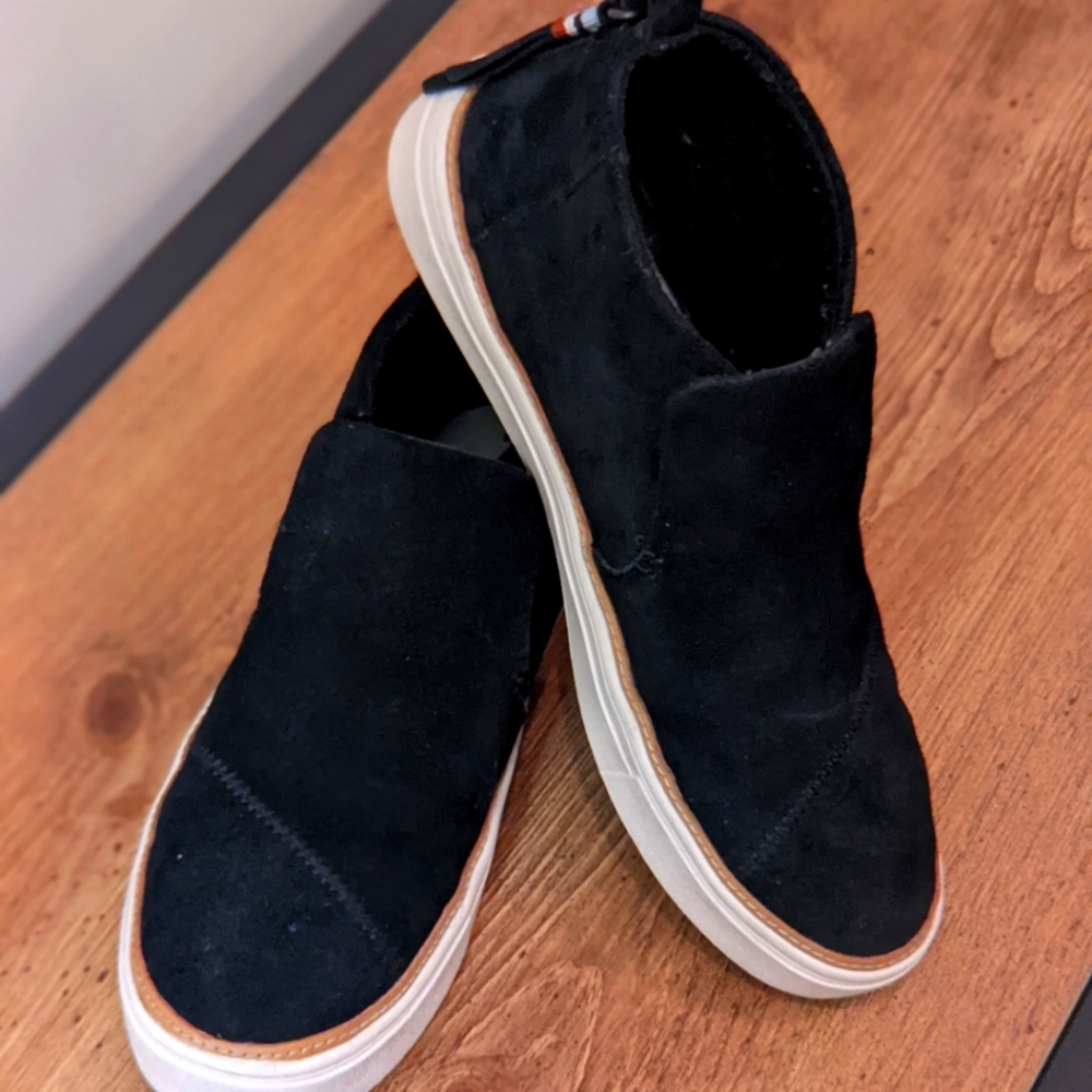 Toms Paxton - Slip-on- Black Suede - W 8.5